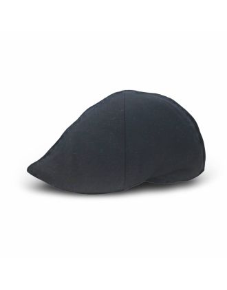Plain Black Unisex Six Panel