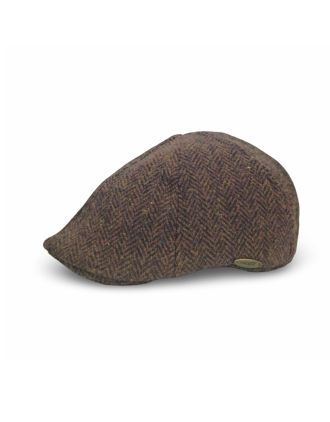 Herringbone Brown-Rust Six Panel Cap