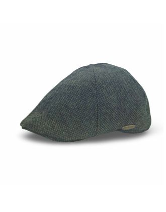 Tweed Deep Green Marl Six Panel Cap