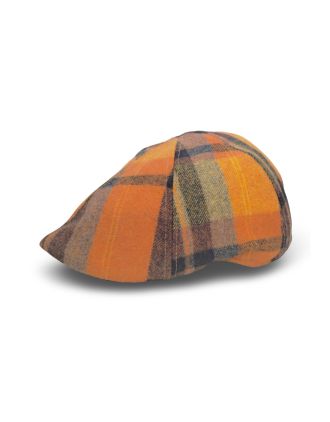 Orange/Brown Duckbill Flat Cap