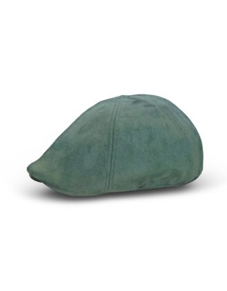 Green Colour Six Panel Flat Caps
