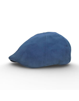 Blue Six Panel Flat Cap