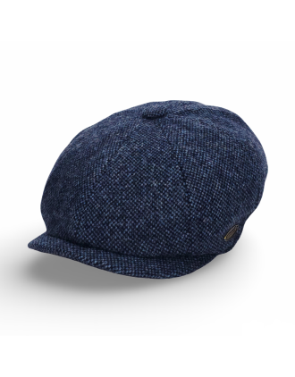 Tweed Blue Marl Eight Panel Cap