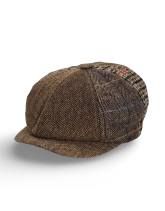 Patche Design Beige Eight Panel Cap