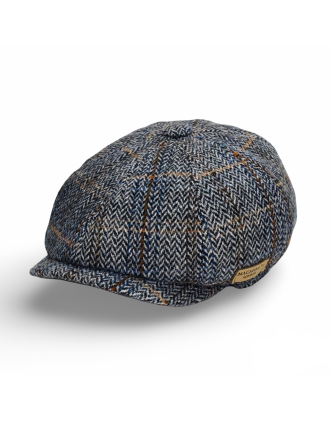 Light Grey Herringbone Eight Panel with brown/beige stripes