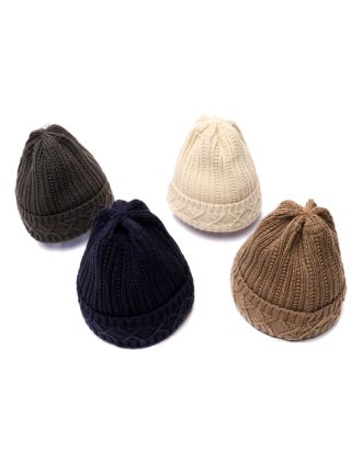 Assorted Cable Knitted Beanie with Inner Lining