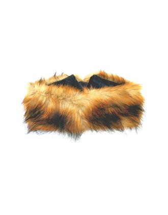 Faux Fur Double Sided Headband With Elasticated Back