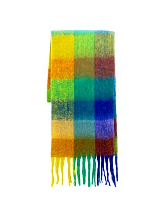 Green Tones Assorted Color Check Design Scarves