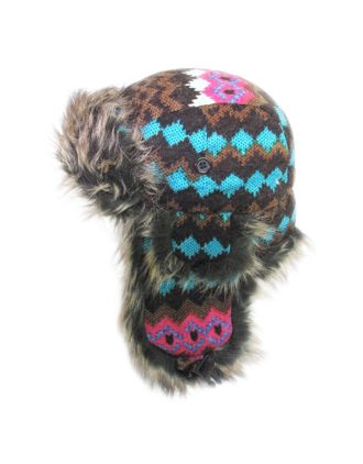 Diamond Design Colorful Trapper Hat