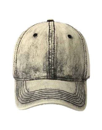 Denim Washed Grey Baseball Cap