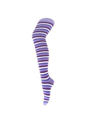 Thin Violet Rainbow Over The Knee Socks
