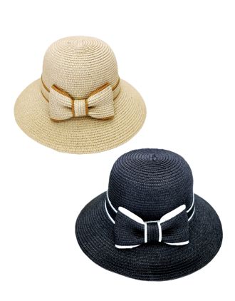 Summer Paper Sun Hat with  Bow