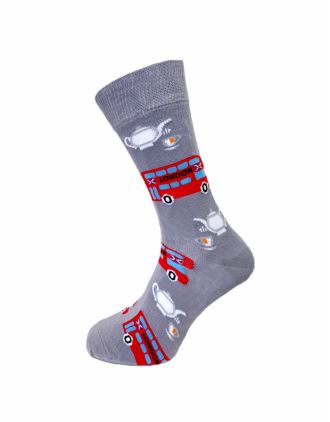 Souvenir Tea and Bus Men Ankle Socks