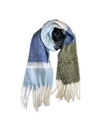 Macahel Blue Base Striped Scarves