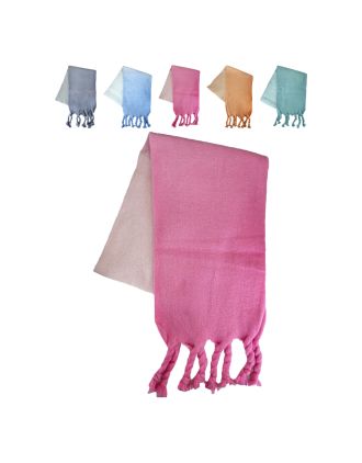 Macahel Assorted Plain Gradient Narrow Scarves 