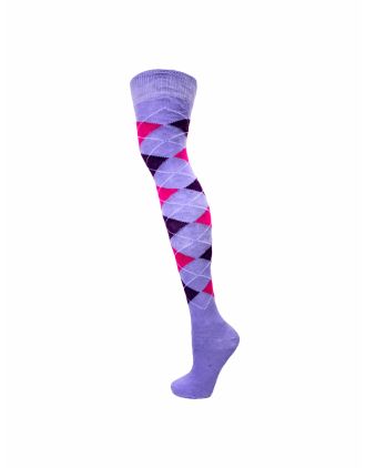 Argyle Light Assorted Design Over The Knee Socks