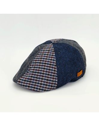 Patche Navy Design Six Panel Flat Cap