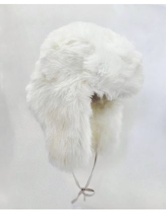 Hawkins Polar Expo Adult's White Faux Fur Trapper Hat
