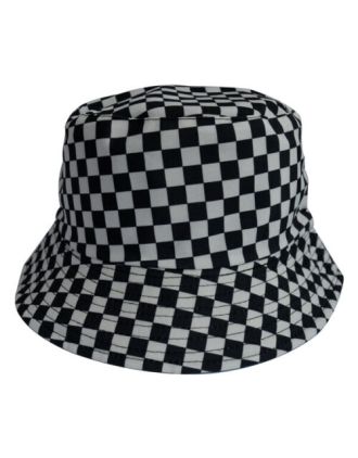 Unisex Reversible Square Design Bucket Hats