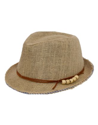 Trilby with Double Band and Side Beads