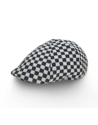 Black & White Checked Six Panel Cap