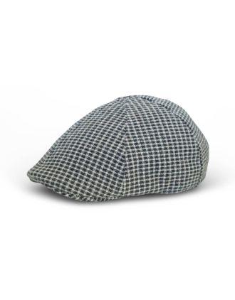 Gingham Black&White Design Six Panel Flat Cap