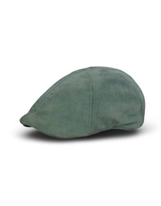 Green Six Panel Flat Cap