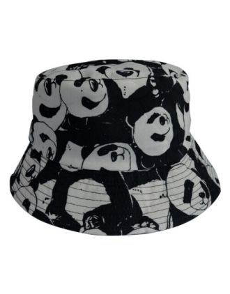 Unisex Reversible Panda Design Bucket Hats