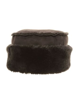 Hawkins Collection Women's Suede Effect Hat With A Faux Fur Trim