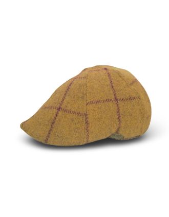 Six Panel Camel Check Design with Red Libes