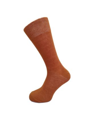 Mens Plain Bombay Brown Ankle Socks