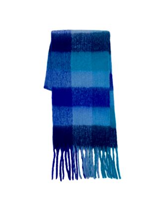 Blue Tones Assorted Color Check Design Scarves