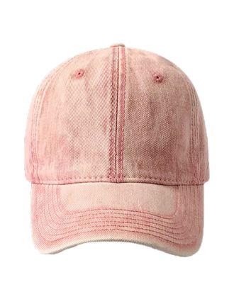 Denim Washed Pink Baseball Cap
