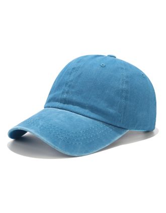 Plain Washed Blue Baseball Cap