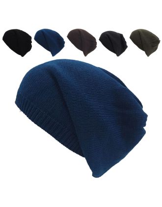 Assorted Color Long Plain Beanies