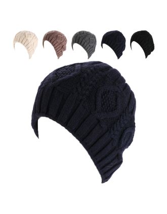 Unisex Assorted Grid Design Beanie