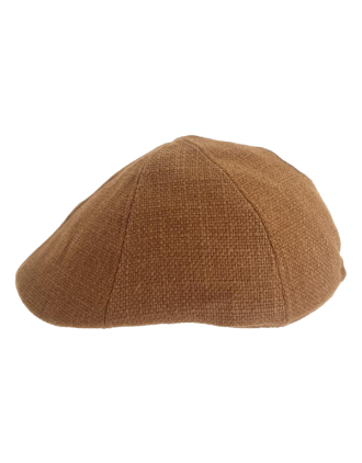 Autumn Six Panel Flat Cap Cinnamon