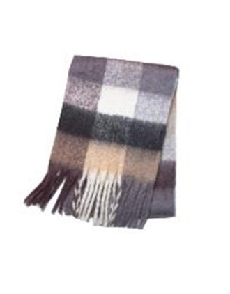 Black Charcoal Check Design Scarf