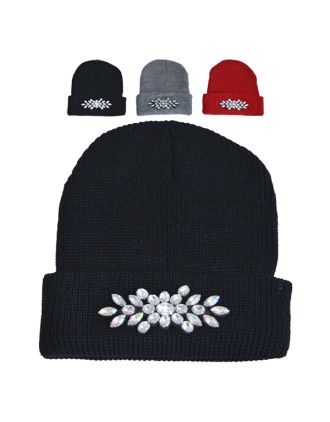 Gem Knitted Beanie Assorted-2