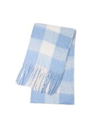 Blue Clouds Check Design Scarf