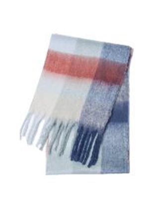Blue Shark Check Design Scarf