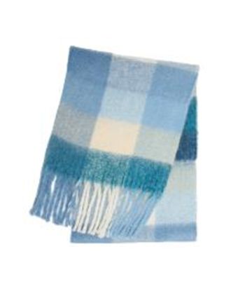 Blue Sky Check Design Scarf