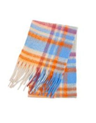 Blue Vintage Tartan Design Scarf