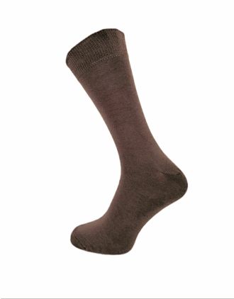 Men's Plain Brown Ankle Socks