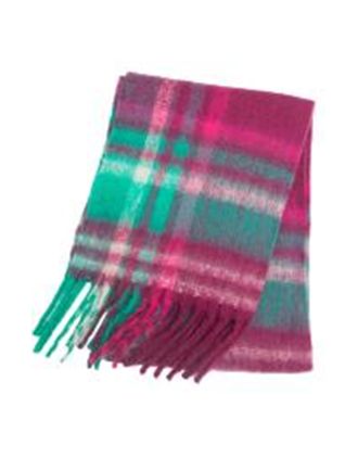 Burgundy Nature Tartan Design Scarf