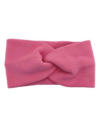 Pink Knitted Headband Bow Style