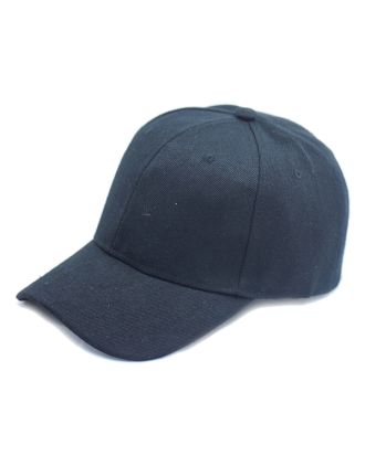 Plain Navy Baseball Hat with Adjustable Band