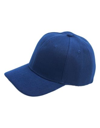 Plain Blue Baseball Hat with Adjustable Band