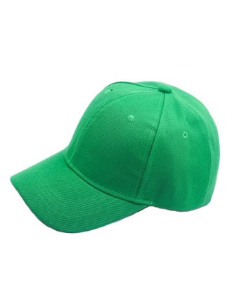 Plain Green Baseball Hat with Adjustable Band