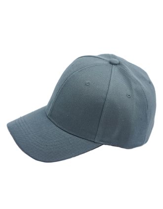 Plain Grey Baseball Hat with Adjustable Band